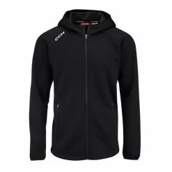 CCM Tröjor Locker Room Fullzip Hood Jr. - 120, SVART