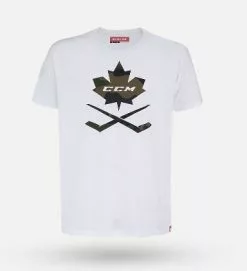 CCM T-Shirt Camo SR White